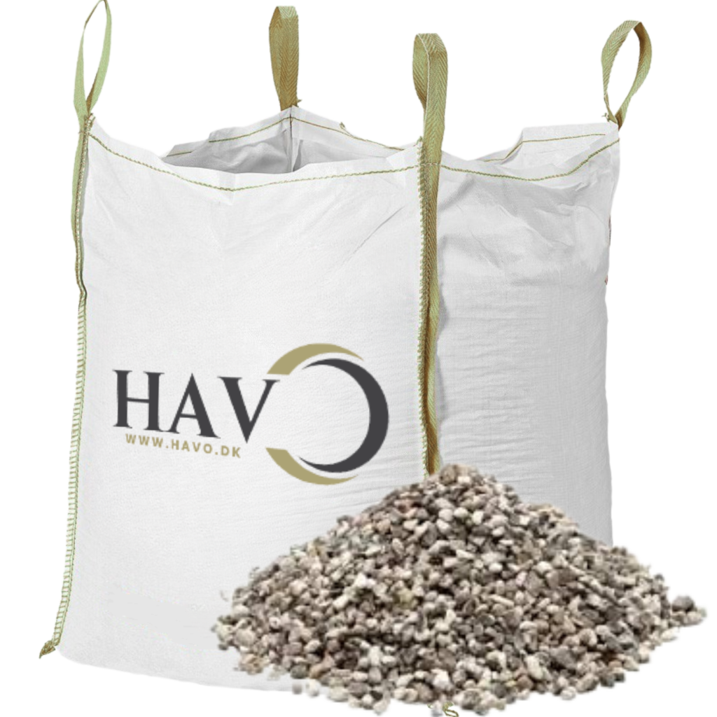 Bigbag med hvid/gråmix perlesten